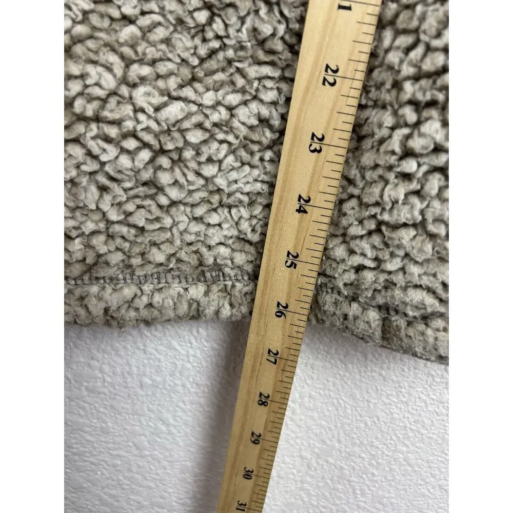 Grizzly Sherpa 1/4 Zip Size S Brown‎ Beige Warm Fleece